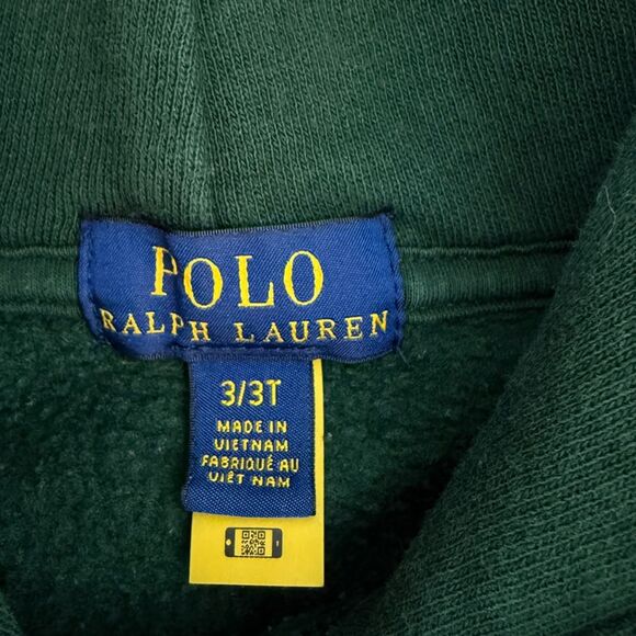 Polo Ralph Lauren 3T Kids Equestrian Triple Pony Hoodie Classic Green Sweater - Picture 4 of 16